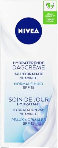 NIVEA Essentials Hydraterende Dagcrème - Gezichtscreme - Normale huid - SPF 15 Met vitamine E, magnoliaextract en lotusextract - Gezichtsverzorging - 50 ml