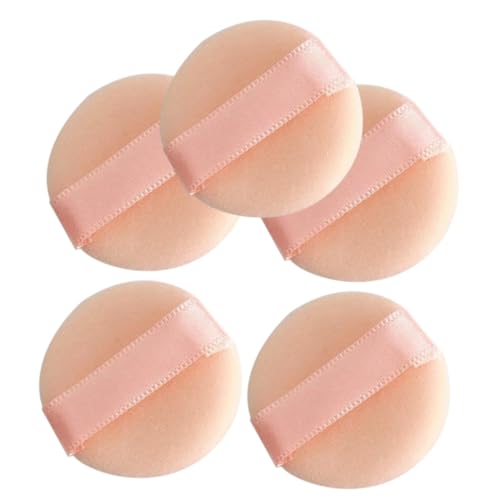 ARTSEWPLY 5Pcs Mini Flocking Makeup Soft Powder Applicators for Foundation Blush for Womens Makeup Touch Ups Precision Application for Travel