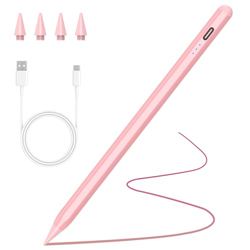 Image of COO Stylus Pen for iPad Pro Air Mini 2018-2025, Palm Rejection Fast Charge | Stylus Pen for iPad 10 /9 /8 /7 /6 Gen, iPad Pro 11 /12.9 inch, Air 7 /6 /5 /4 /3 Gen, Mini 6 /5 Gen, Rose Gold