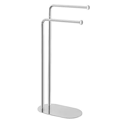 Porta Asciugamani Da Parete Porta Asciugamani Da Bagno Con 2 Bracci Girevoli, 38 Cm In Ottone Massiccio, Dorato