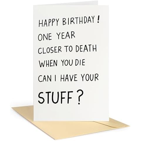 Boffdock Funny Birthday Card for Men Women,Humor Birthday Greeting Card with Kraft Envelope-Happy Birthday Gift Card for Lovers Cover