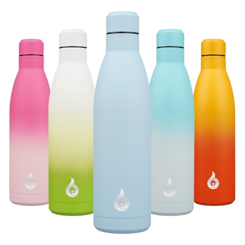 BJPKPK 25oz Insulated Stainless Steel Water Bottles Reusable Metal Travel Sports Water Bottle Keep Cold and Hot,Sky Blue