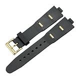 Generico Cinturino di ricambio compatibile con cinturino in silicone convesso B-ulgari, accessorio for orologio morbido e confortevole da uomo e da donna, 22x7 mm, 22x8 mm, 24x8 mm(02 black gold)