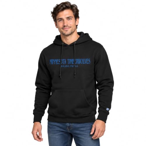 Blue 84 Minnesota Timberwolves NBA Officially Licensed Hooded Sweatshirt Thrift Embroidery, Secondary Color, Small