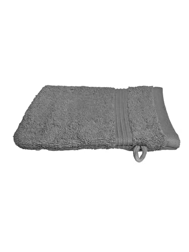 Julie Julsen Manoplas de baño en 23 colores, suaves y absorbentes, 500 g/m², certificado Öko Tex, 15 x 21 cm, color gris plateado
