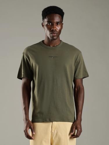Image of Solid Relaxed Fit Cotton T-Shirt