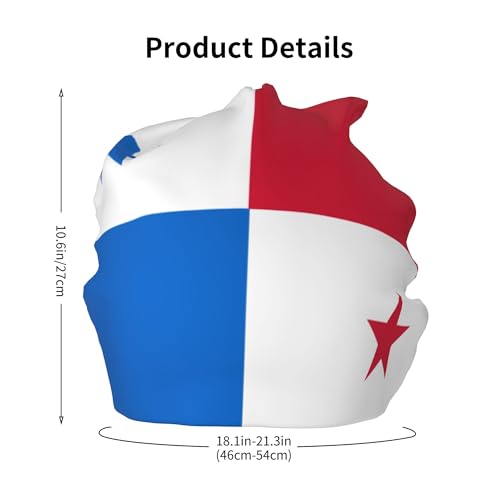 Flag of Panama Children Hip Hop Knitted Hat Kids Elastic Leisure Knit Cap Warm Sleep Beanies Black2