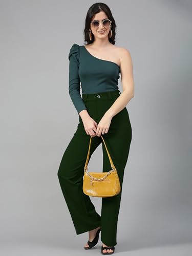 Image of Mehrang Trousers for Women, Formal Pants for Women, Straight Fit Pants