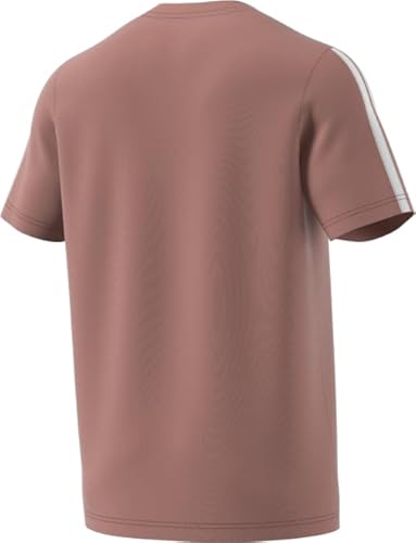 adidas Hombre Men 3-Stripes T-Shirt, Warm Clay, M