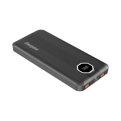 Energizer 10000mAh Power Bank with USB A 22.5W & USB C 20W PD Fast Charging, LCD Display, Triple Outputs for Multiple Devices, Perfect for iPhone, Samsung, Android Devices, Tablets_UE10029PQ