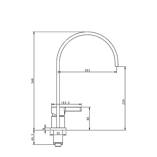 Mitigeur de salle de bain or brossé haut de gamme avec jet cascade pour vasque - 7