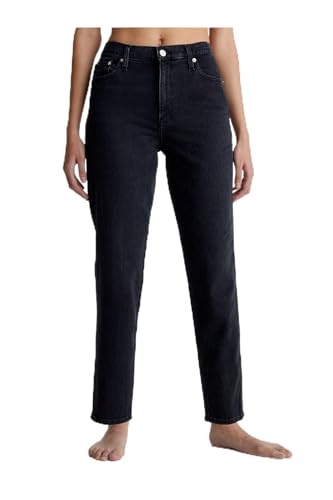 Calvin Klein jean femme mom fit taille haute pantalon denim bleu original