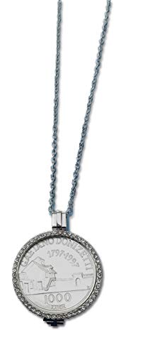 Moneda 1000 liras plata colgante con collar de 90 cm en plata esterlina para mujer