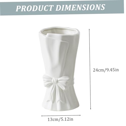 Vase en céramique blanc durable qui protège vos meubles des rayures - 5