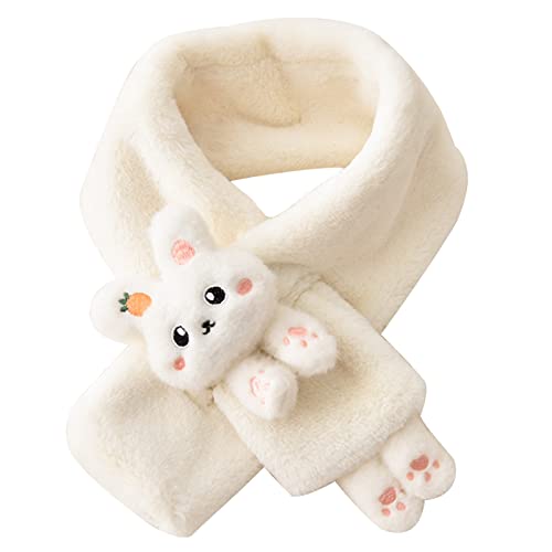 Cartoon Shape All-Match Scarf Furry Toddler Scarf Winter Warm Thick Casual Color Matching Plush Soft Scarves Children's Autumn and Winter Rabbit Scarf Children's Autumn and Winter Rabbit Scarf