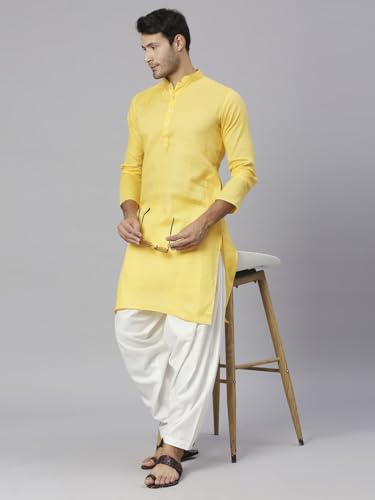 Image of Rajubhai Hargovindas Men Pure Cotton Solid Long Kurta