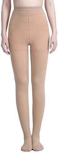 AMZAM® Compression Pantyhose for Women & Men, Closed Toe 15-20 mmHg Graduated Compression Stockings Waist High Support Leggings, Support Hose for Varicose Veins, Edema, Post Surgery, Beige X-Large — view 4