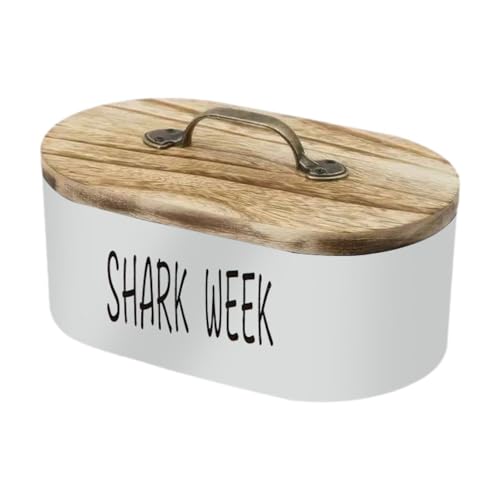 Llazsybz Caja de Almacenamiento de Madera para Escritorio, Organizador de Encimera con Tapa, Moderno, Joyero Ovalado de Madera para Mesa de Oficina O Sala de E, Blanco, B