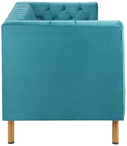 Image of Chesterfield Traditional 3 Seater Luxury Sofa Loving Sofa Button Tufted for Living Room, Guest Room, Bedroom, and Your Loving Space (Teal)