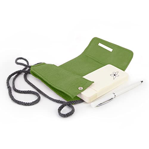 Bloc-notes de voyage en feutre vert avec stylo pour croquis et mémos nomades