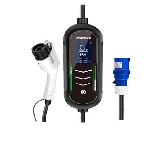 Type1 J1772 �\�P�b�g 32A 7KW 1 ���|�[�^�u�� EV �[�d��E�H�[���{�b�N�X 5 ���[�g���P�[�u�� EVSE �|�[�^�u���[�d�{�b�N�X�d�C�����ԗp(Blue)