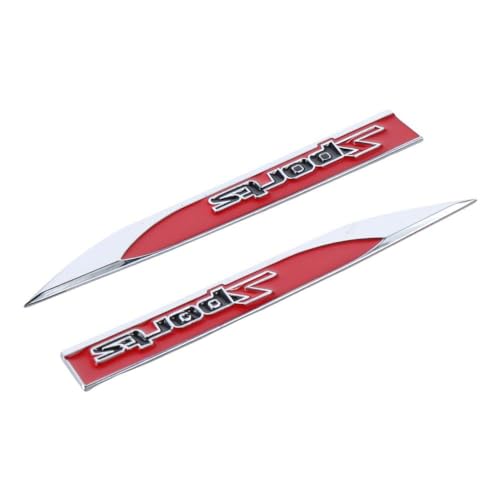 Image of BYOBYO 2Pcs 3D Metal Sports Logo Emblem Badge,Sports Logo Emblem Blade Side Fender Metal Sticker for Car, Truck, Motorcycle