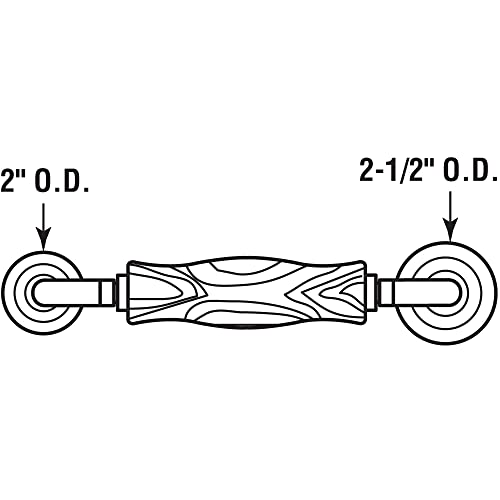 Image of Prime-Line P 8058 2-1 /2 In. x 2 In. Combo White Nylon Professional Rolling Tool (Single Pack)