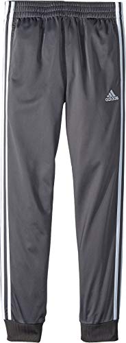 Adidas Boys Iconic Tricot Jogger Pants, Grey Five, Medium (10/12)