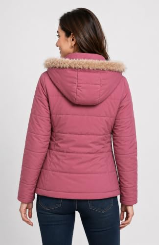Image of SANE ORIGINALS Winter Jacket for Women with Detatchable Hoodie Cap || Lightweight Full Zipper Regular Fit Warm Jacket for Ladies