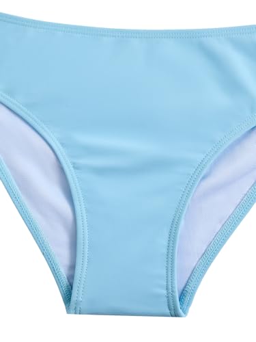 Image of COZYEASE Girls' 2 Piece Ditsy Floral Print Knot Front Ruched Triangle Bikini Swimsuit