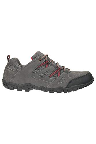 Mountain Warehouse tênis de caminhada masculino - cabedal de camurça, Dark Grey, 12