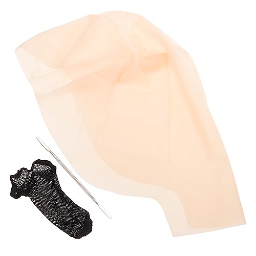 Gogogmee 3pcs Bald Cap Wig Set Bald Head Cover for Adults Cosplay Makeup Latex Bald Caps for Adults