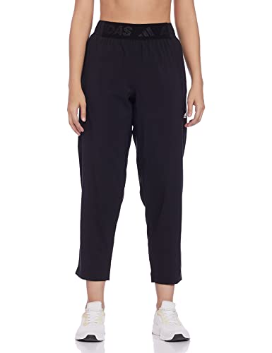 Pantalon femme adidas noir coupe droite en coton confortable au quotidien