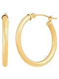 10k Gold Hoop Earrings, (0.9