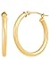 10k Gold Hoop Earrings, (0.9" Diameter)