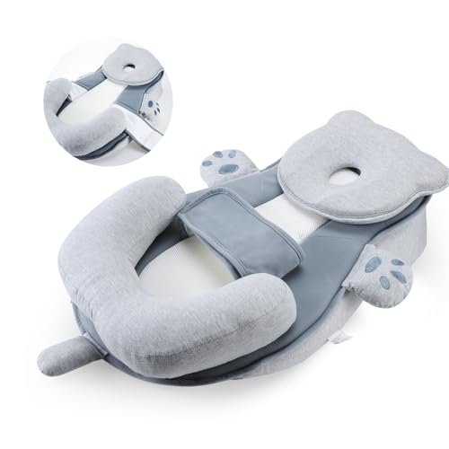 Image of Dokjuan Baby Lounger Pillow for Infant Support Cushion Reflux Breastfeeding Pillow, Bottle Feeding, Tummy Time