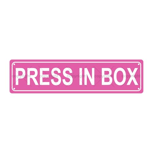 PRESS IN BOX GIRLS WOMEN Metal Tin Street Sign Bar Cafe Garage Cave Home Room Wall Bathroom Farmhouse Garden Porch Patio Decor, 16 x 4 Inch