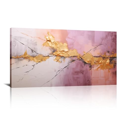 Peinture pour salon marbre abstrait grand format 81x162cm tableau chambre decoration murale