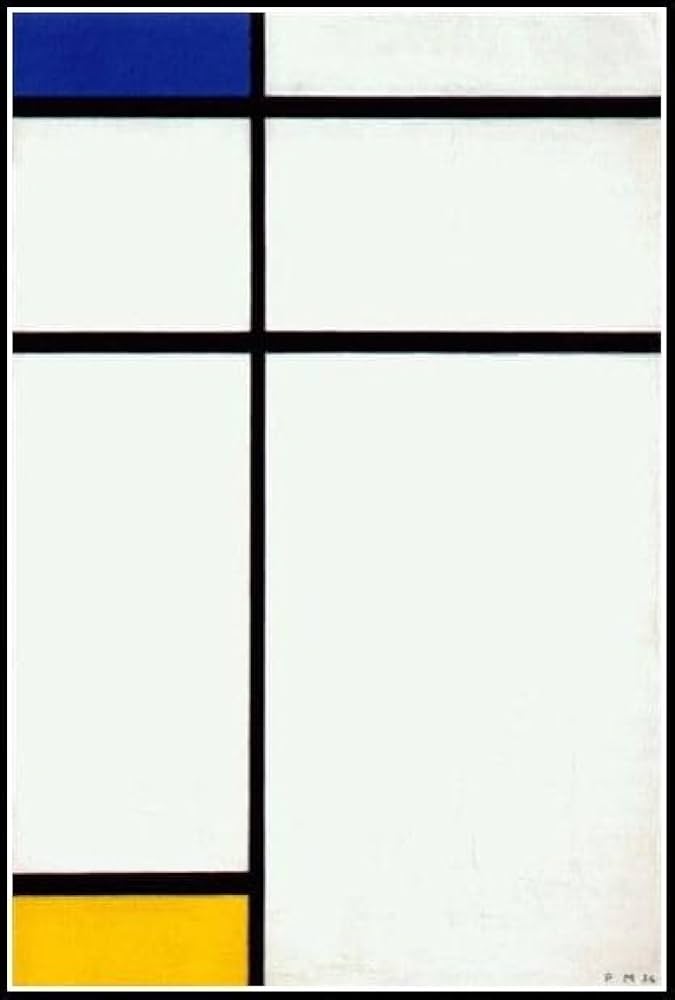 Amazon | ピエト・モンドリアンによる絵画、コンポジションiii
