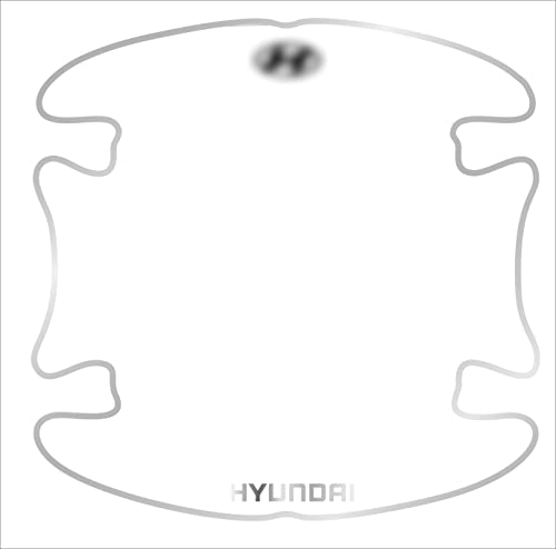 Image of 3D Gel Finish Car Door Transparent Handle Cup Scratch Guard Sticker Universal for Specific Brand (Pack of 4) (MRDRVAR) (HYUDA1) |Gel type