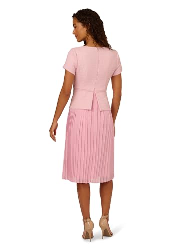 Image of Adrianna Papell Women's Boucle Combo Midi Dress