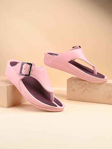 Image of DOCTOR HEALTH SUPER SOFT Women's Orthopedic Toe Ring Sandals | Adjustable Buckle Comfort Flip Flops | Soft Cushioned Lightweight Anti-Skid Everyday Wear Slippers for Women