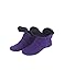RAIKOU Chaussons Chaussettes Antidérapantes pour Femme Homme - Léger et Silencieux/Doux et Confortable(Violet Clair/Noir,40-43)
