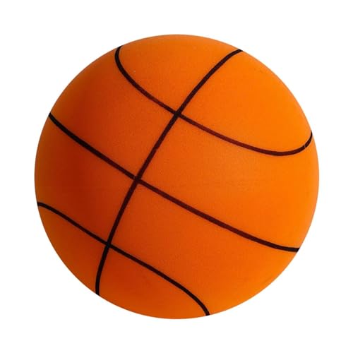 Silent Basketball Soft Foam Indoor Basketball Highly Bounce Quiet Foam Ball Quiet Dribbling & Training Real Feel Silent Play for Adult(Orange Medium [18cm-3#])