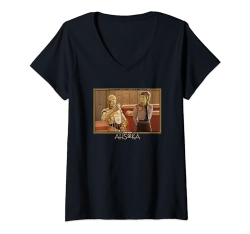 Star Wars Ahsoka Part 7 Hera Syndulla & C-3PO Always a Rebel Camiseta Cuello V