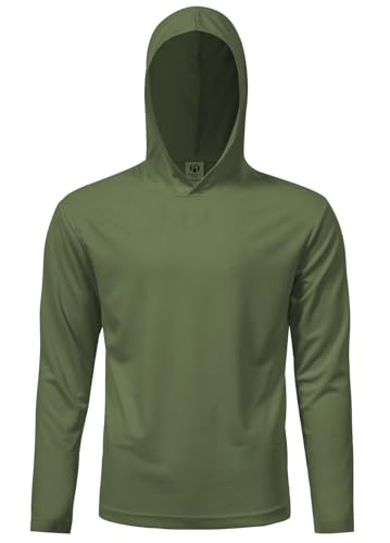 3 Pack Men's UPF 50+ Sun Protection Hoodie Shirts Long Sleeve Shirts Quick Dry Lightweight for Running Workout Hiking Fishing2