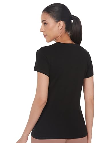 Image of Enamor Short Sleeve Crew Neck Regular Length Basic Crew T-Shirt - Slim Fit, Soft and Breathable Stretch Cotton - E147