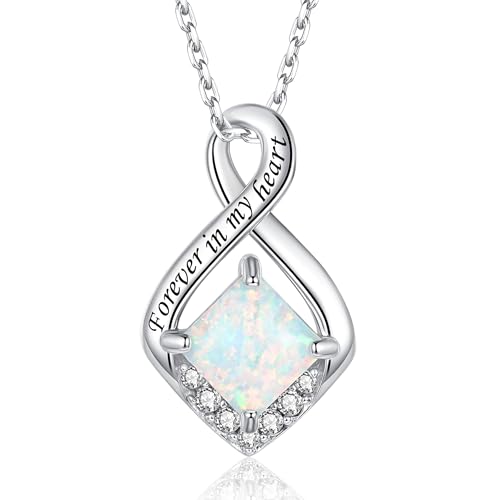 925 Sterling Silver Cremation Jewelry Urn Necklace- Teardrop/Heart/Tree of Life/Infinity/Bar Pendant Necklaces for Ashes for Women Memorial Keepsake Jewelry Gifts