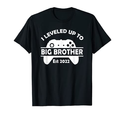 I Leveled Up To Big Brother Est 2022 - Perfect Gamer Design T-Shirt