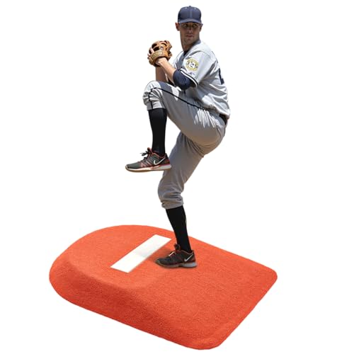 VEVOR Pitching Mound Portable Baseball Game Mound 42 in Indoor Outdoor Pitching Practice and Training Equipment One-Piece Softball Pitching Aids with Antifade Turf and Pitching Rubber